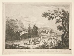 Landschaft mit Ruinen, aus einer Serie von 4 von Fabio Berardi