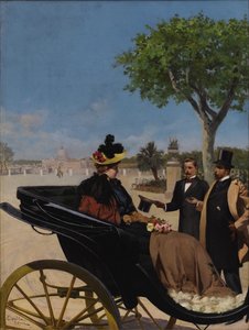 Ankunft in der Villa Borghese, 1878