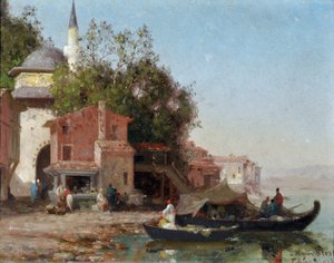 Konstantinopel, Ufer des Bosporus, europäische Küste
