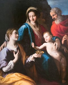Madonna mit Kind, Heiliger Josef und Heilige Lucia