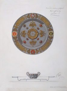 Entwurf einer Präsentationsschale und eines Salzfasses, 1901