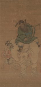 Zhong Kui reitet auf einem Elefanten von Fan Yi