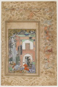 Babur unterhält sich im Palast von Sultan Ibrahim Lodi