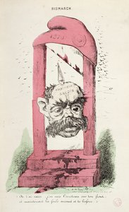 Karikatur von Otto von Bismarck (1815-98) 1870 von Faustin