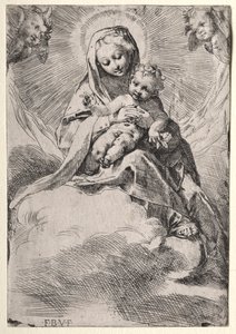 Madonna in den Wolken