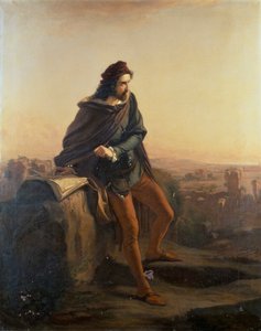 Cola di Rienzo betrachtet die Ruinen vom Hochland Roms von Federico Faruffini