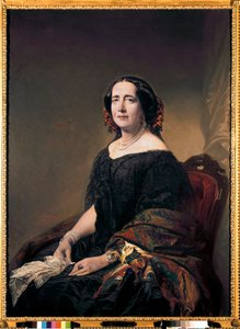 Porträt der kubanischen Schriftstellerin Gertrudis Gomez de Avellaneda