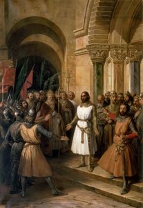 Die Wahl von Gottfried von Bouillon zum König von Jerusalem am 23. Juli 1099