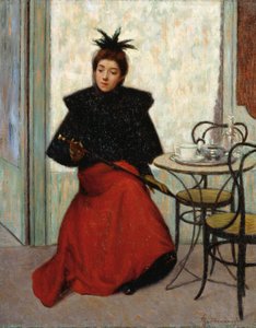 Im Café, von Federico Zandomeneghi von Federigo Zandomeneghi