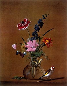 Blumenstrauß mit einem Schmetterling von Fedor Petrovich Tolstoy