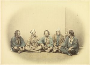 Eine Gruppe japanischer Vertragsarbeiter
