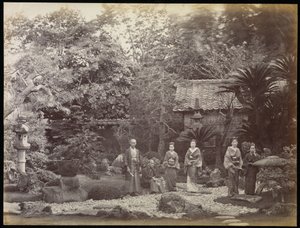 Ein Japanischer Garten in Harra von Felice Beato