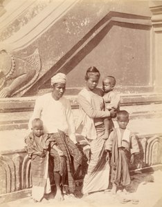 Burmesische Familie von Felice Beato
