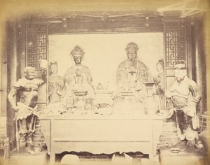Hauptquartierhaus, 1. Division, Pehtang, China, 1. August 1860 von Felice Beato