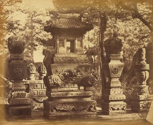 Inneres des Grabes im Depot in der Nähe von Peking, Oktober 1860 von Felice Beato