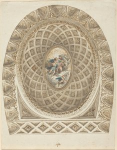 Eine Kassettendecke mit Apollo und Phaeton von Felice Giani