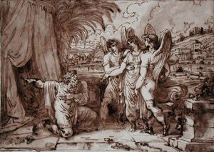 Abraham und die Engel von Felice Giani