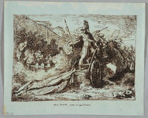 Achilles schleppt den Körper von Hector von Felice Giani