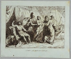 Achilles gibt Briseis nach