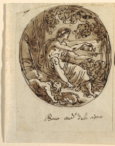 Bacchus, Entwurf für Gewölbedecke, Sala dei Legislatori, Palazzo Conti-Sinibaldi, Faenza