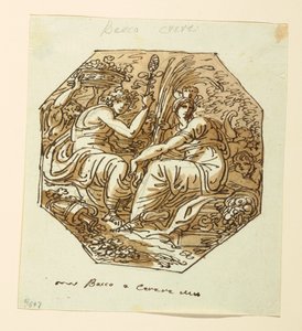 Zeichnung, Bacchus und Ceres