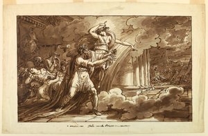 Iris ermutigt Priamos, den Körper von Hektor von Achilles zu erbitten, 1810–20