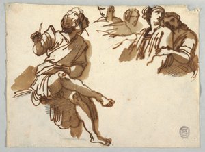 Fünf Figuren vom Parnass von Raphael Sanzio