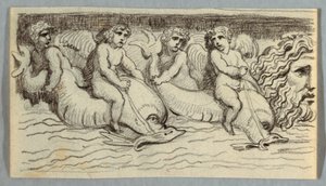 Fries mit Delfinen und Putto