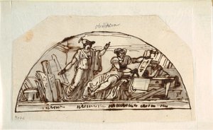 Lunette mit Allegorie der Architektur