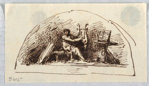 Lunette mit Musik und Poesie