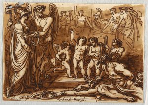 Minerva und ein geflügelter Gott von Felice Giani