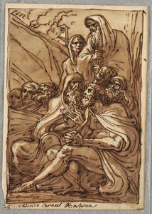 St. Antonius und die Einsiedler, Studie nach Lodovico Carracci von Felice Giani