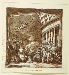 Bühnenbild: Vorhang, Die Werkstatt des Apollo