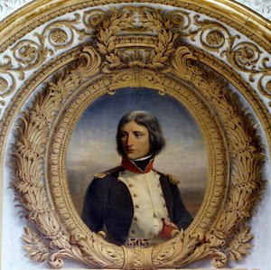 Porträt von Napoleon Bonaparte (1769-1821) in Uniform als Oberstleutnant des ersten Bataillons von Korsika im Jahr 1792 von Felix (after) Philippoteaux