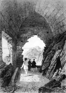 Die Einsiedelei des Heiligen Helier und Elizabeth Castle, Jersey, 1870