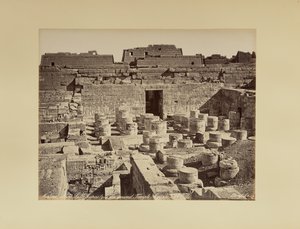 Médinet-Abou. Hypostylhalle des großen Tempels (Ägypten) von Félix Bonfils