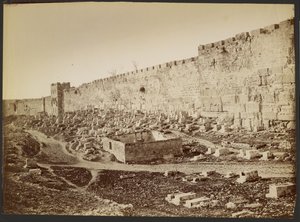 Mauer und das Tor von Jerusalem von Félix Bonfils