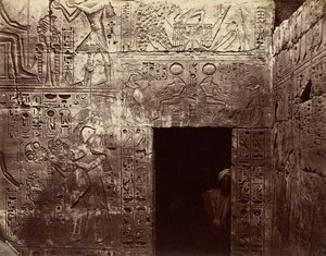 Reliefs im Tempel von Amon, Karnak von Félix Bonfils