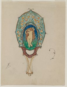Entwurf für einen Handspiegel, um 1900-1902 von Felix Bracquemond