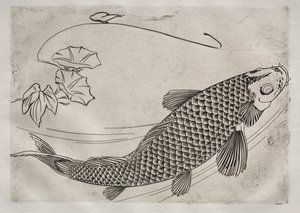 Tafelservice (Rousseau-Service): Großer Fisch im japanischen Stil (Nr. 19) von Felix Bracquemond