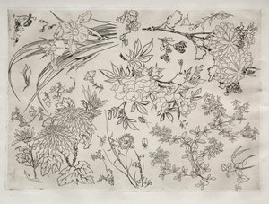 Tafelservice Rousseau-Service: Blumen Nr. 23, 1866