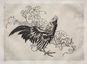 Tafelservice Rousseau-Service: Hahn und Morgenruhm Nr. 25, 1866 von Felix Bracquemond