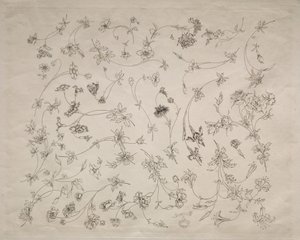 Blumendesigns für Teller und Ränder (Nr. 14) von Felix Bracquemond