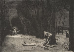 Der Tod von Matamore Kapitän Fracasse, 1864 von Felix Bracquemond