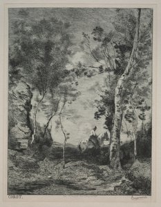 Landschaft oder Das weiße Pferd, nach Corot