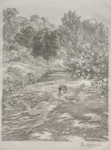 Der Badende, um 1860-70