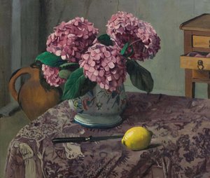 Hortensien und Zitrone, 1923 von Felix Edouard Vallotton