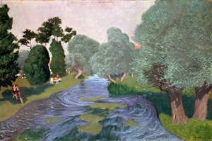 Landschaft in der Normandie, Arques-la-Bataille, 1903 von Felix Edouard Vallotton