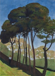 Die großen Bäume, um Honfleur, ca. 1909 von Felix Edouard Vallotton