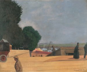 Der Eingang zur Alma-Brücke von Felix Edouard Vallotton